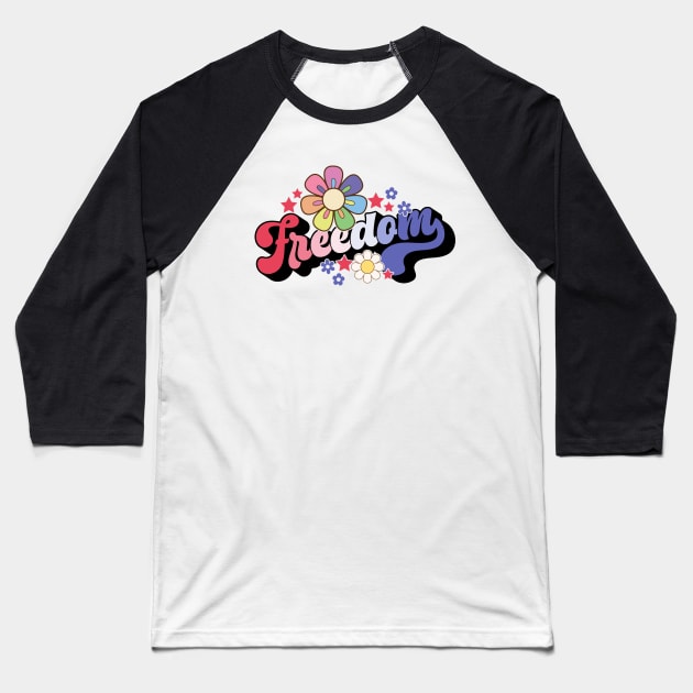 Freedom Baseball T-Shirt by Zedeldesign